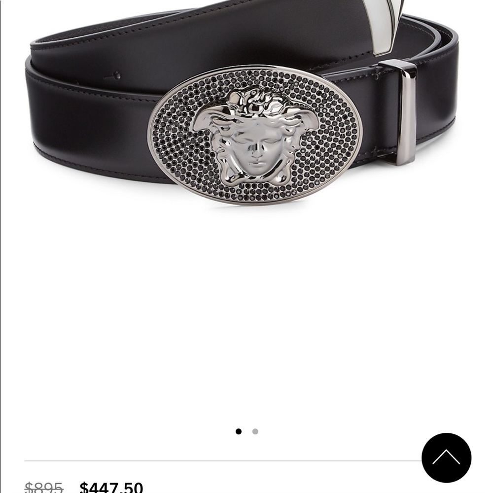 Real Versace black stone belt